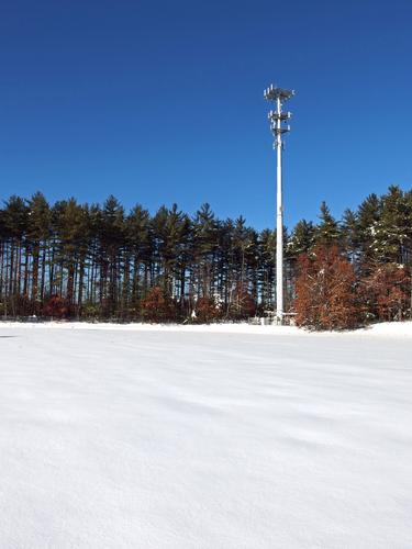 communications tower next to Soifert Fields at Mine Falls Park in New Hampshire