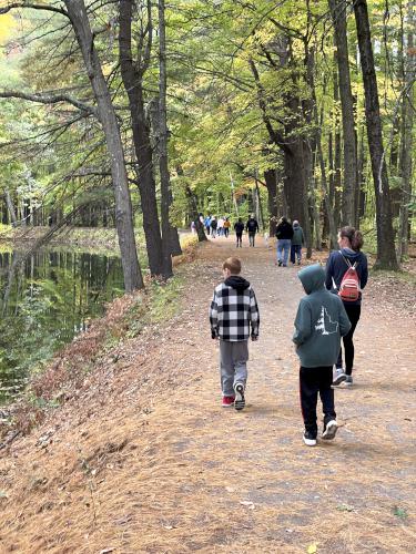 UU Hikers in October at Mine Falls Park in New Hampshire