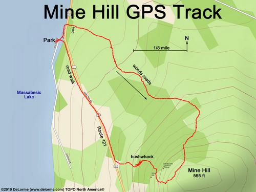 GPS track to Mine Hill in southern New Hampshire