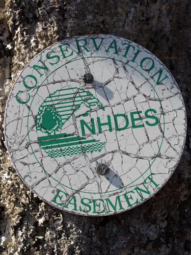 NHDES marker at Mount Miner in southern New Hampshire