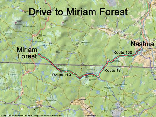Miriam Forest drive route