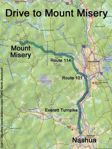 Mount Misery drive route