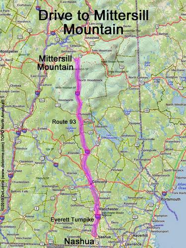 Mittersill Mountain drive route