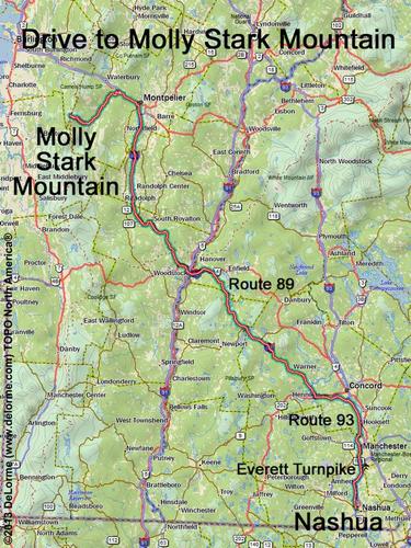Molly Stark Mountain drive route
