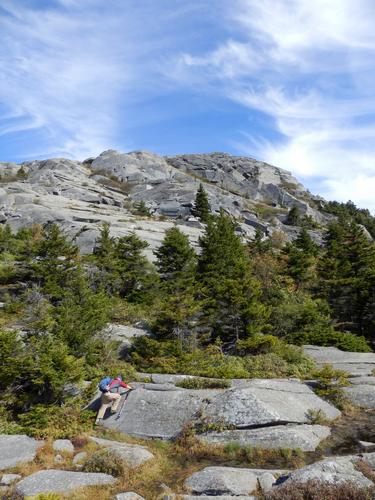 Chuck hikes toward the summit of Mount Monadnock in September in New Hampshire