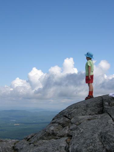 Carl stands out in August atop Mount Monadnock in NH