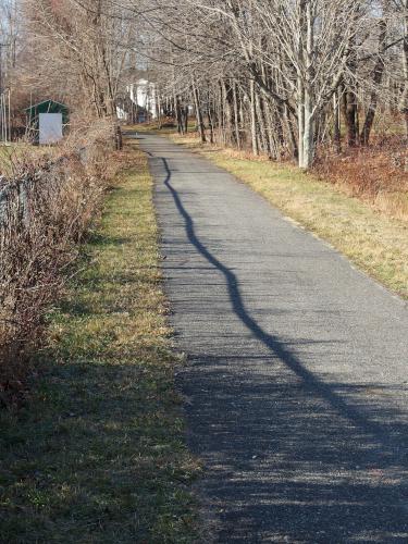  Monadnock Recreational Rail Trail in December near Jaffrey in southern New Hampshire