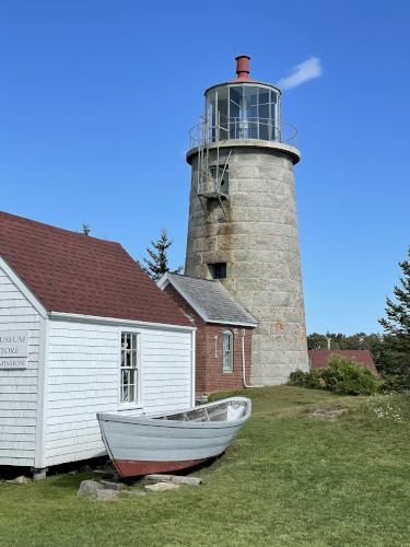 lighthouse in September on Monhegan Island off the coast of Maine