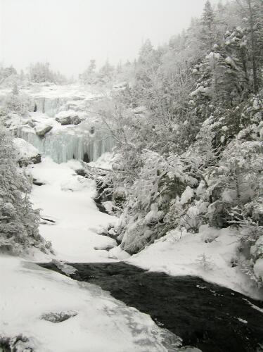 Ammonoosuc Falls at winter in New Hampshire