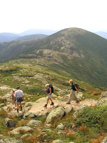 hikers headed toward Mount Eisenhower in New Hampshire