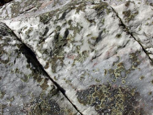 sample of the quartzite rock which makes up the precipitous knife edge of Squaw Peak on Monument Mountain in western Massachusetts