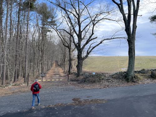 trail start in January at Moore State Park in central Massachusetts