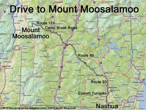 Mount Moosalamoo drive route