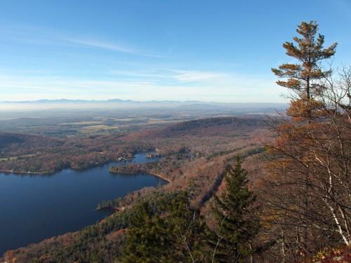 northwest view toward the Adirondack Mountains in NY from Rattlesnake Clifs near Mount Moosalamoo in northern Vermont