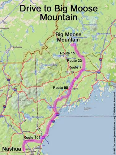 Big Moose Mountain drive route