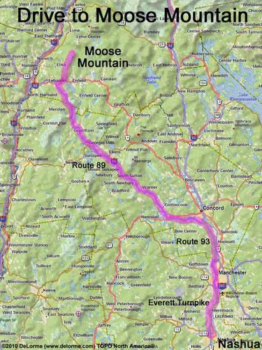 Moose Mountain drive route