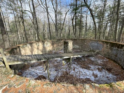 cistern in December at Moose Hill in eastern Massachusetts