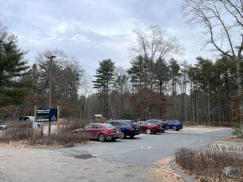 parking in December at Moose Hill in eastern Massachusetts