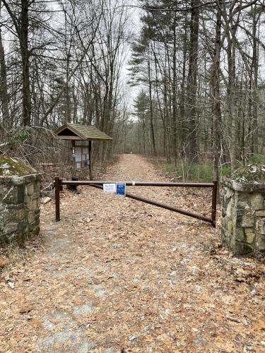 trail start in December at Moose Hill in eastern Massachusetts