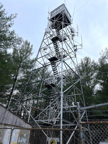 fire tower in December on Moose Hill in eastern Massachusetts