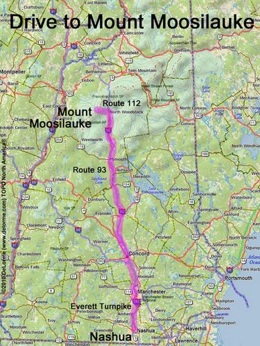 Mount Moosilauke drive route