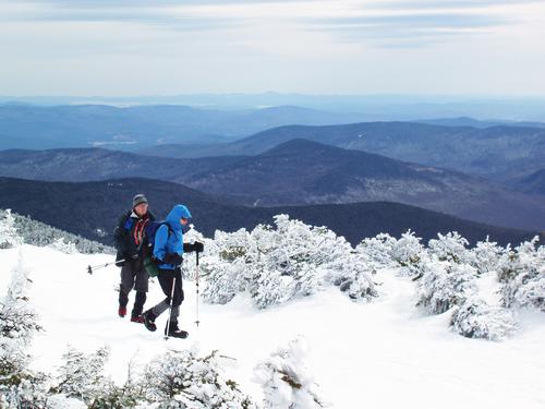 hikers near the summit of Mount Moosilauke in New Hampshire