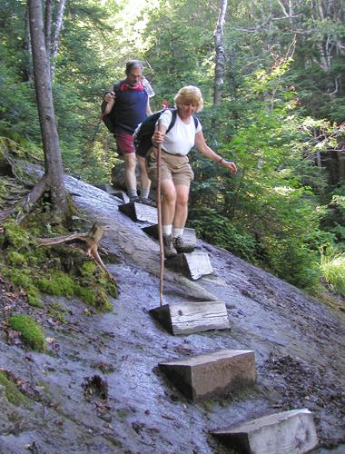 steep section on the Beaver Brook Trail to Mount Moosilauke in New Hampshire
