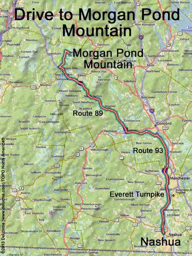 Morgan Pond Mountain drive route