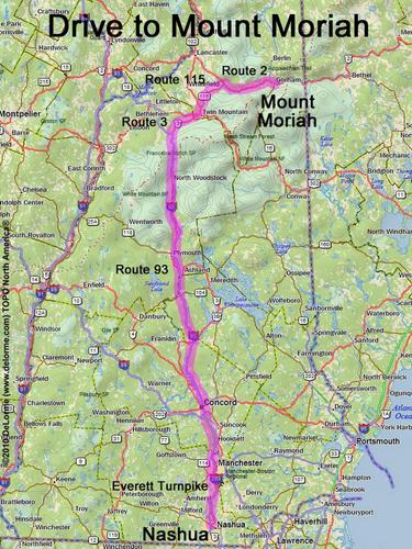 Mount Moriah drive route
