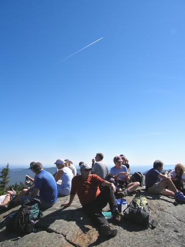 lunch on the dome summit of Mount Moriah in New Hampshire