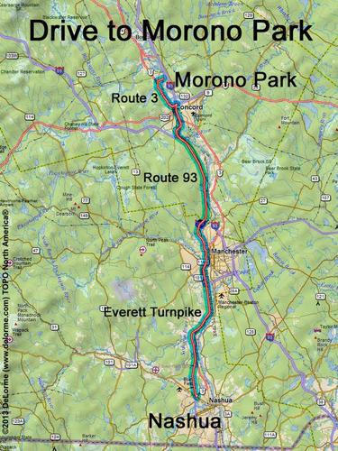 Morono Park drive route