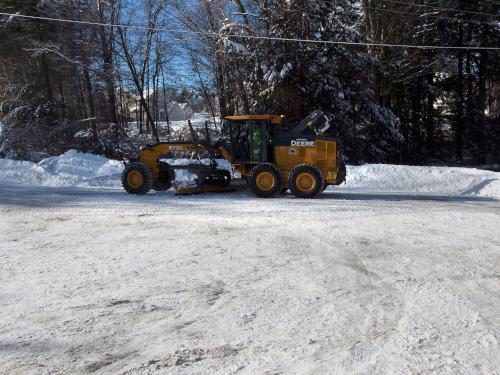 plow at Morono Park parking lot near Concord in southern New Hampshire