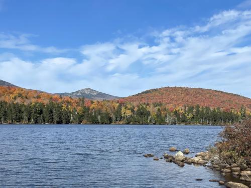 Mountain Pond in October, as seen from the Mountain Pond Loop trail in New Hampshire