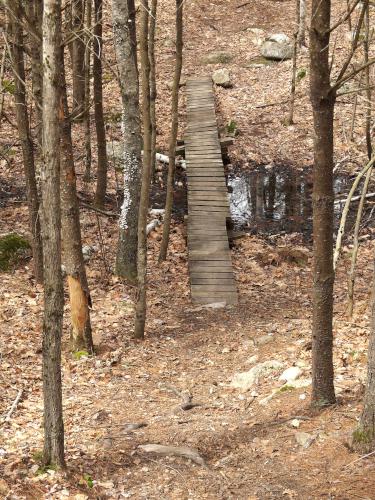 trail bridge at Musquash Conservation Area in Londonderry NH