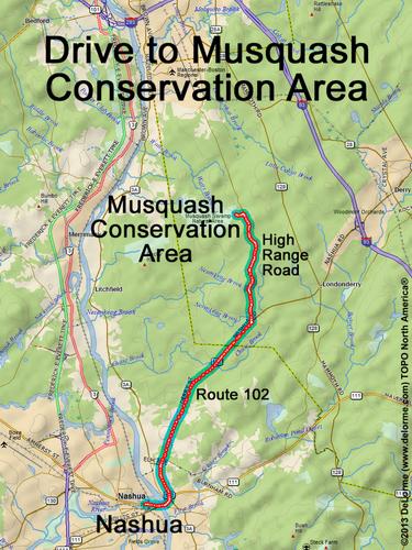Musquash Conservation Area drive route
