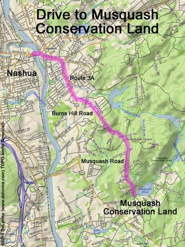 Musquash Conservation Land drive route