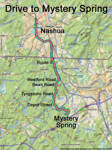 Mystery Spring drive route