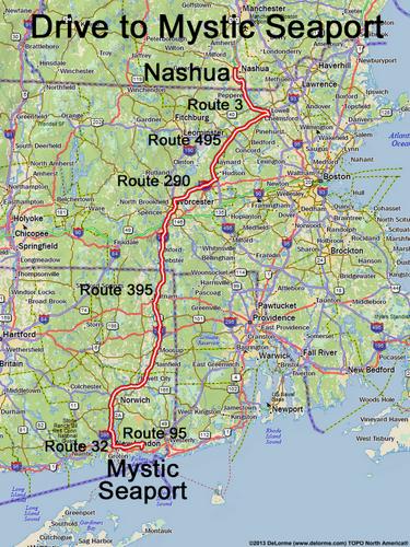 Mystic Seaport drive route