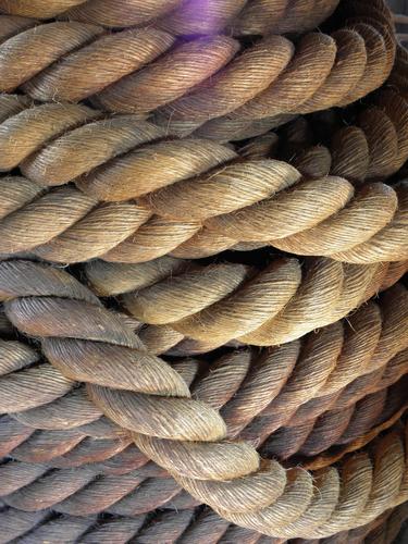 heavy rope hand woven at Mystic Seaport in Connecticut