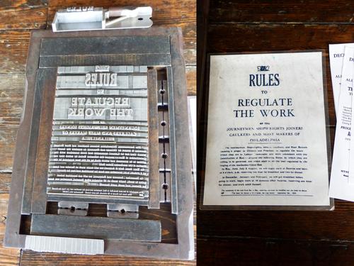type and print on display in the Print Shop at Mystic Seaport in Connecticut