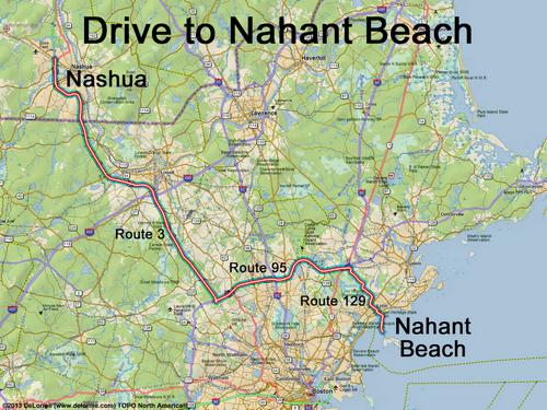 Nahant Beach drive route