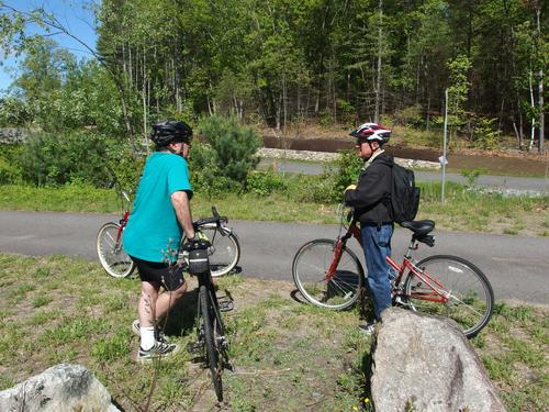Adrian and John W. on the Nashua River Rail Trail North in southern New Hampshire