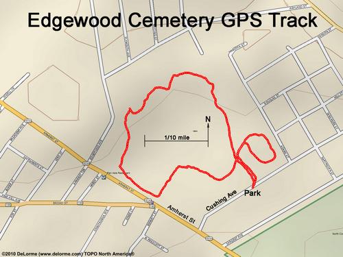 Edgewood Cemetery GPS track in New Hampshire