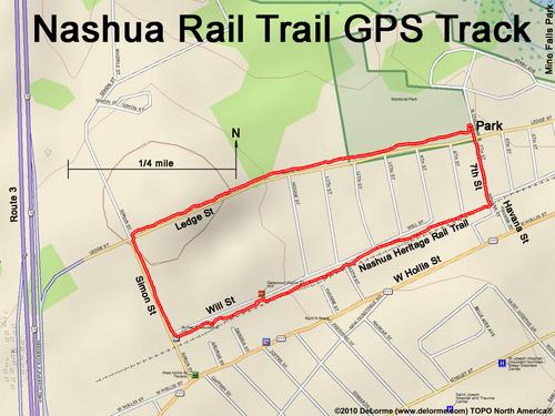 Nashua Rail Trail GPS track in New Hampshire