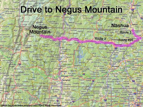 Negus Mountain drive route
