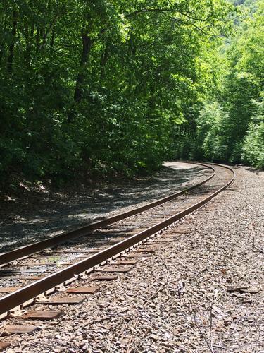railroad track at the base of Negus Mountain in northwestern Massachusetts