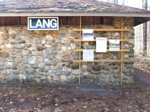 Lang Station at the New Boston Rail Trail near New Boston in southern New Hampshire