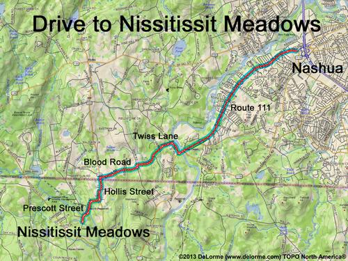Nissitissit Meadows drive route