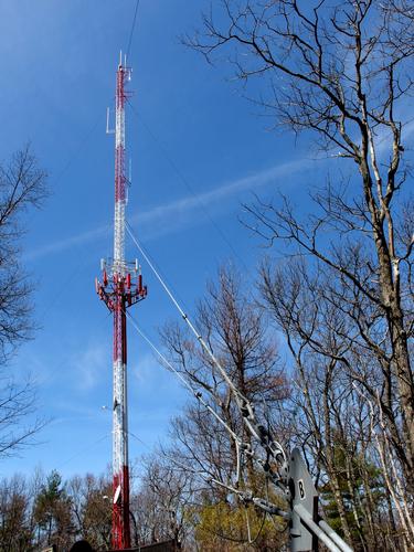communications antenna on Nobscot Hill in eastern Massachusetts