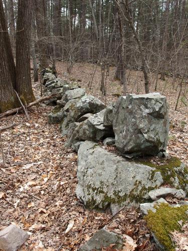 stone wall at Noon Hill in eastern Massachusetts